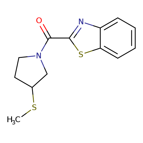 2-[3-(methylsulfanyl)pyrrolidine-1-carbonyl]-1,3-benzothiazole