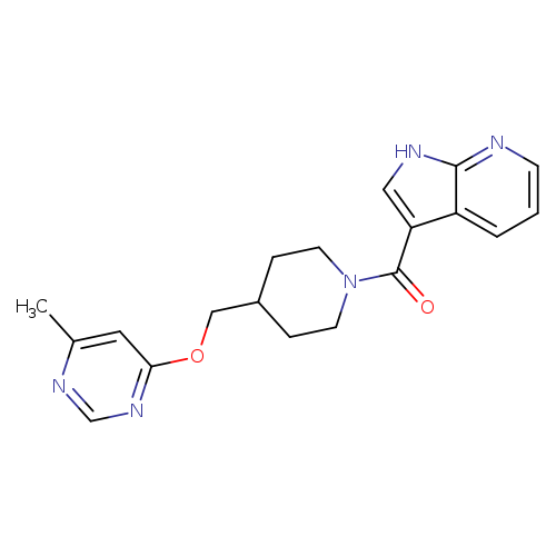4-methyl-6-[(1-{1H-pyrrolo[2,3-b]pyridine-3-carbonyl}piperidin-4-yl)methoxy]pyrimidine