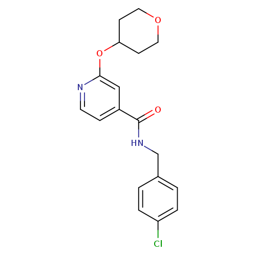 N-[(4-chlorophenyl)methyl]-2-(oxan-4-yloxy)pyridine-4-carboxamide