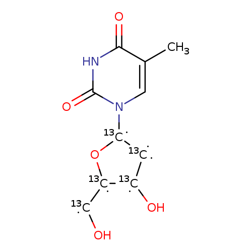 [1',2',3',4',5'-13C5]THYMIDINE