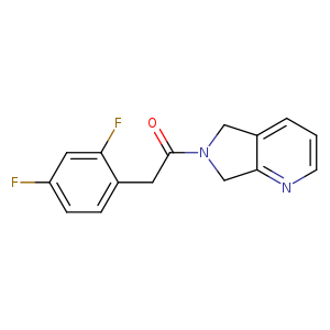 2-(2,4-difluorophenyl)-1-{5H,6H,7H-pyrrolo[3,4-b]pyridin-6-yl}ethan-1-one