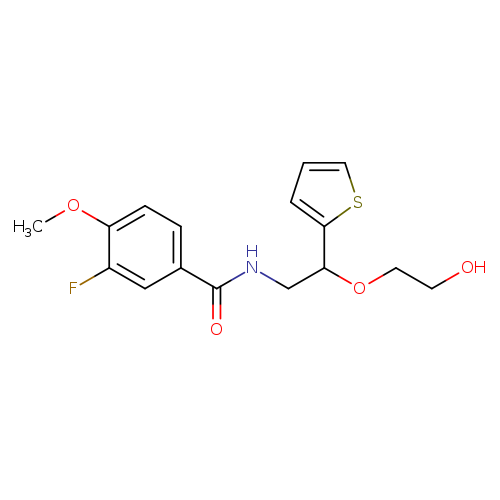 3-fluoro-N-[2-(2-hydroxyethoxy)-2-(thiophen-2-yl)ethyl]-4-methoxybenzamide