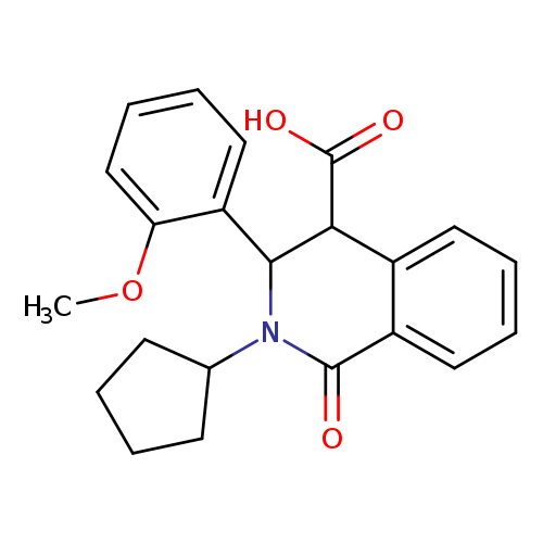 2-cyclopentyl-3-(2-methoxyphenyl)-1-oxo-1,2,3,4-tetrahydroisoquinoline-4-carboxylic acid