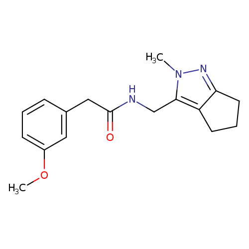 2-(3-methoxyphenyl)-N-({2-methyl-2H,4H,5H,6H-cyclopenta[c]pyrazol-3-yl}methyl)acetamide