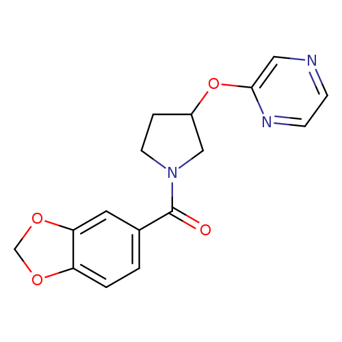 2-{[1-(2H-1,3-benzodioxole-5-carbonyl)pyrrolidin-3-yl]oxy}pyrazine