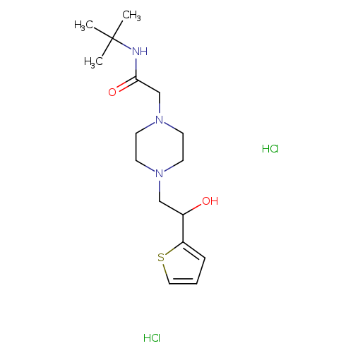 N-tert-butyl-2-{4-[2-hydroxy-2-(thiophen-2-yl)ethyl]piperazin-1-yl}acetamide dihydrochloride