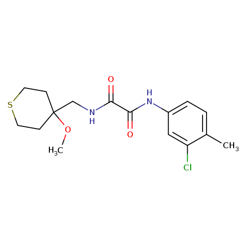 N-(3-chloro-4-methylphenyl)-N'-[(4-methoxythian-4-yl)methyl]ethanediamide