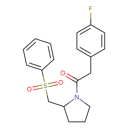 1-{2-[(benzenesulfonyl)methyl]pyrrolidin-1-yl}-2-(4-fluorophenyl)ethan-1-one