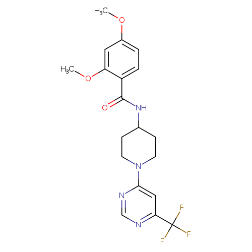 2,4-dimethoxy-N-{1-[6-(trifluoromethyl)pyrimidin-4-yl]piperidin-4-yl}benzamide
