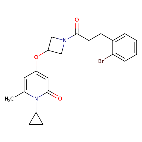 4-({1-[3-(2-bromophenyl)propanoyl]azetidin-3-yl}oxy)-1-cyclopropyl-6-methyl-1,2-dihydropyridin-2-one