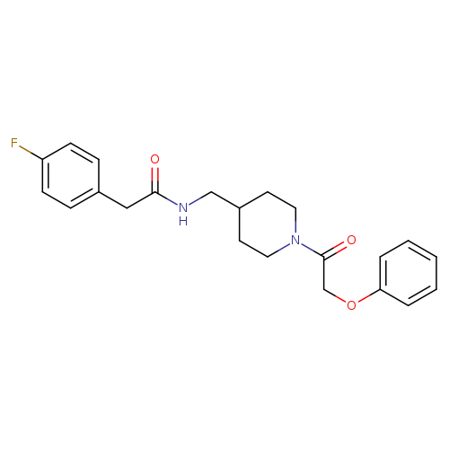2-(4-fluorophenyl)-N-{[1-(2-phenoxyacetyl)piperidin-4-yl]methyl}acetamide