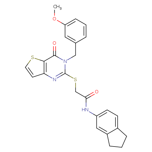 N-(2,3-dihydro-1H-inden-5-yl)-2-({3-[(3-methoxyphenyl)methyl]-4-oxo-3H,4H-thieno[3,2-d]pyrimidin-2-yl}sulfanyl)acetamide