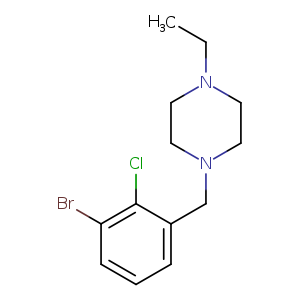 1-(3-Bromo-2-chloro-benzyl)-4-ethyl-piperazine