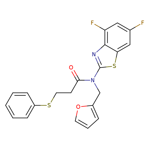 N-(4,6-difluoro-1,3-benzothiazol-2-yl)-N-[(furan-2-yl)methyl]-3-(phenylsulfanyl)propanamide