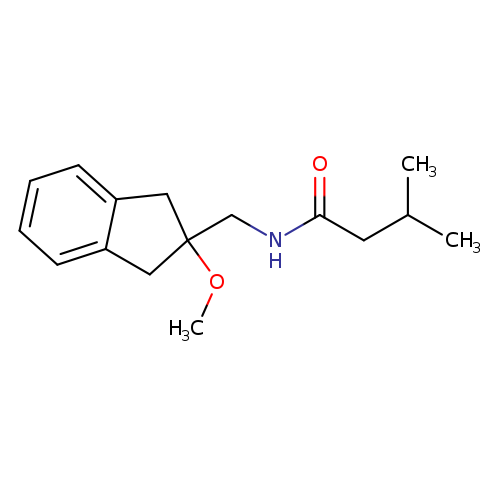N-[(2-methoxy-2,3-dihydro-1H-inden-2-yl)methyl]-3-methylbutanamide