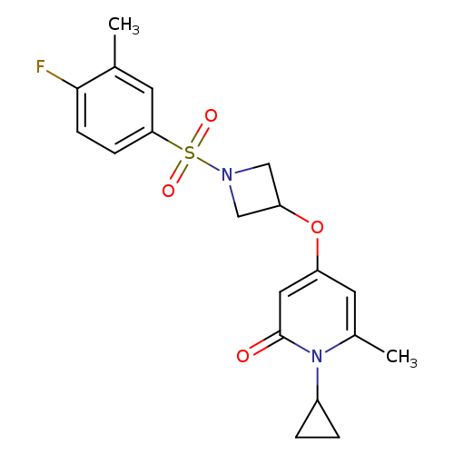 1-cyclopropyl-4-{[1-(4-fluoro-3-methylbenzenesulfonyl)azetidin-3-yl]oxy}-6-methyl-1,2-dihydropyridin-2-one
