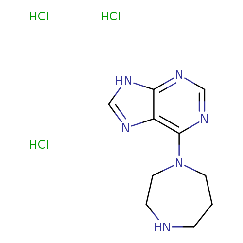 6-(1,4-diazepan-1-yl)-9H-purine trihydrochloride