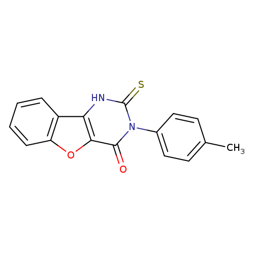 5-(4-methylphenyl)-4-sulfanylidene-8-oxa-3,5-diazatricyclo[7.4.0.0^{2,7}]trideca-1(9),2(7),10,12-tetraen-6-one