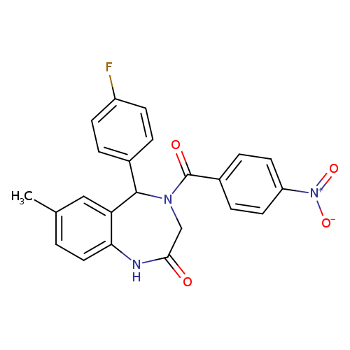 5-(4-fluorophenyl)-7-methyl-4-(4-nitrobenzoyl)-2,3,4,5-tetrahydro-1H-1,4-benzodiazepin-2-one