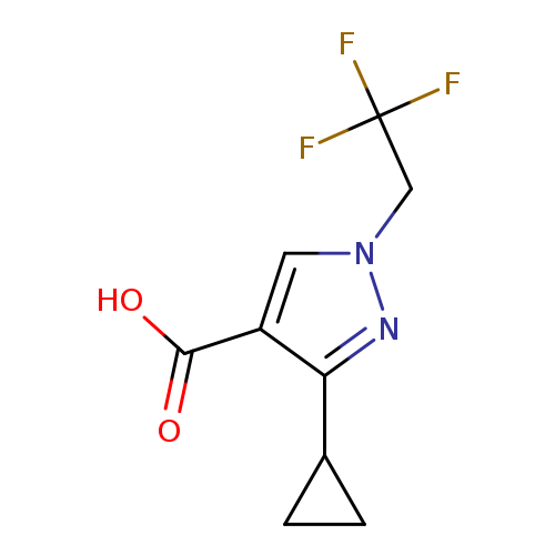 3-Cyclopropyl-1-(2,2,2-trifluoroethyl)-1H-pyrazole-4-carboxylic acid