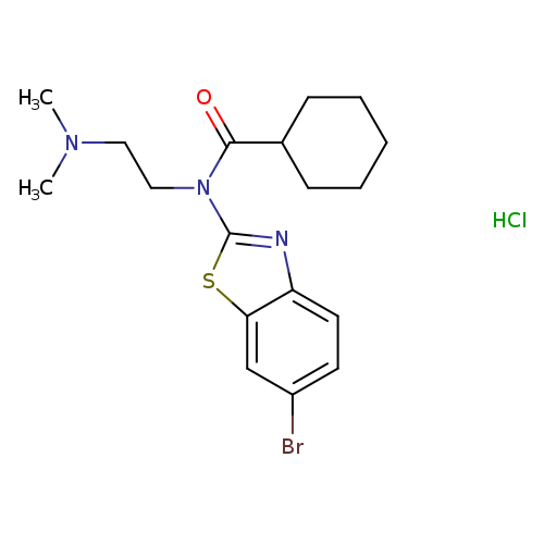 N-(6-bromo-1,3-benzothiazol-2-yl)-N-[2-(dimethylamino)ethyl]cyclohexanecarboxamide hydrochloride
