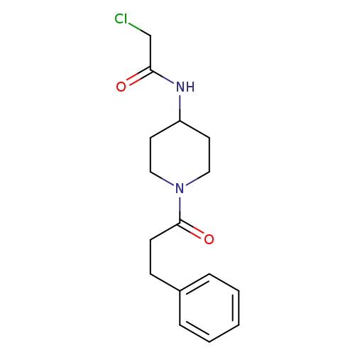 2-chloro-N-[1-(3-phenylpropanoyl)piperidin-4-yl]acetamide