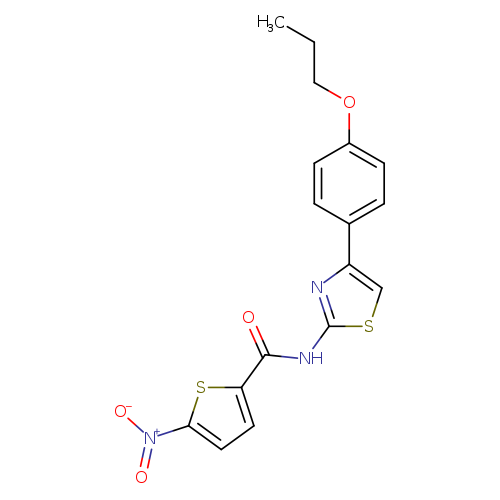 5-nitro-N-[4-(4-propoxyphenyl)-1,3-thiazol-2-yl]thiophene-2-carboxamide