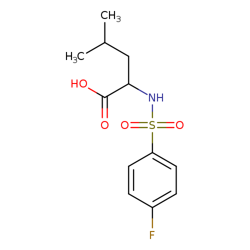 2-([(4-Fluorophenyl)sulfonyl]amino)-4-methyl pentanoic acid