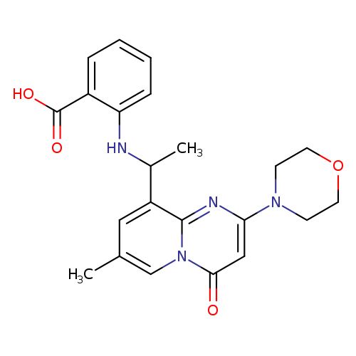 2-[[1-[7-Methyl-2-(morpholin-4-yl)-4-oxopyrido[1,2-a]pyrimidin-9-yl]ethyl]amino]benzoic acid