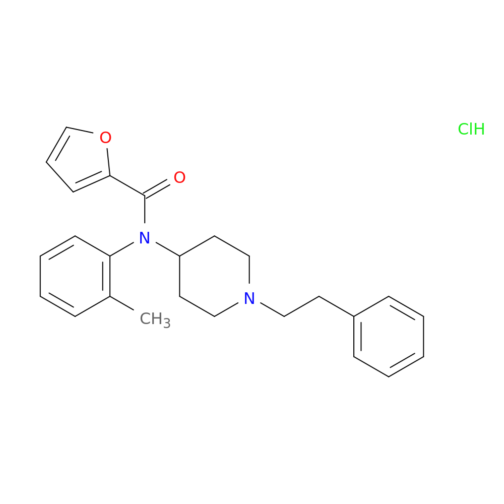 N-(1-phenethylpiperidin-4-yl)-N-(o-tolyl)furan-2-carboxamide,monohydrochloride