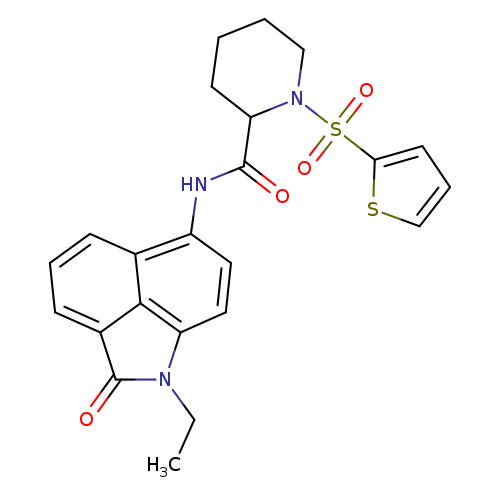 N-{2-ethyl-3-oxo-2-azatricyclo[6.3.1.0^{4,12}]dodeca-1(11),4,6,8(12),9-pentaen-9-yl}-1-(thiophene-2-sulfonyl)piperidine-2-carboxamide