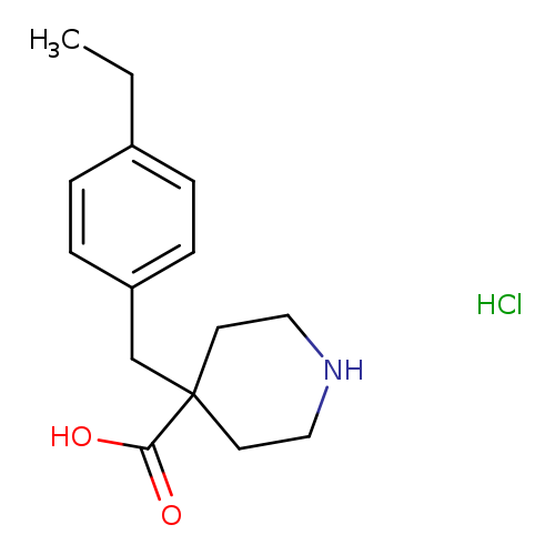 4-[(4-ethylphenyl)methyl]piperidine-4-carboxylic acid hydrochloride