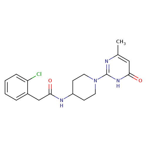 2-(2-chlorophenyl)-N-[1-(4-methyl-6-oxo-1,6-dihydropyrimidin-2-yl)piperidin-4-yl]acetamide