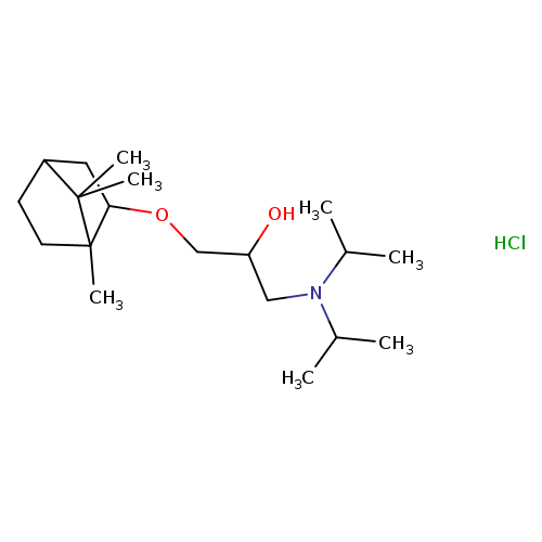 1-[bis(propan-2-yl)amino]-3-({1,7,7-trimethylbicyclo[2.2.1]heptan-2-yl}oxy)propan-2-ol hydrochloride