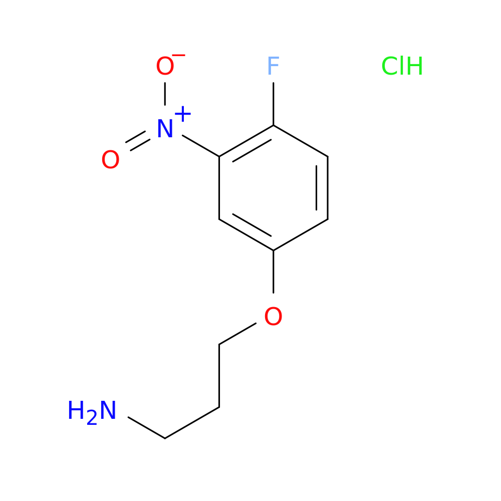 3-(4-fluoro-3-nitrophenoxy)propan-1-amine hydrochloride