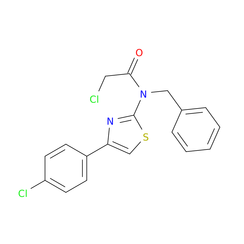 N-benzyl-2-chloro-N-[4-(4-chlorophenyl)-1,3-thiazol-2-yl]acetamide