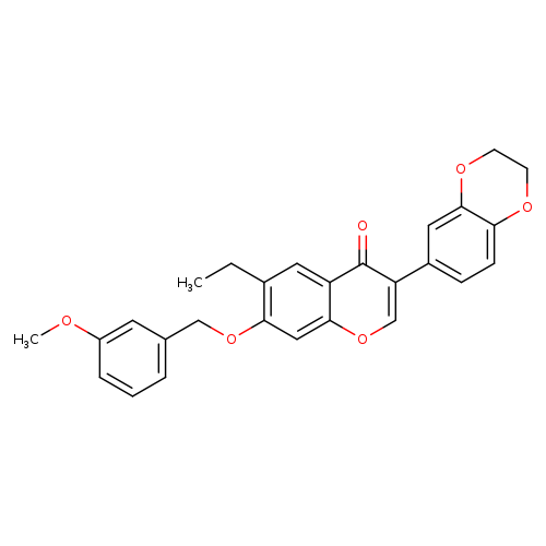 3-(2,3-dihydro-1,4-benzodioxin-6-yl)-6-ethyl-7-[(3-methoxyphenyl)methoxy]-4H-chromen-4-one