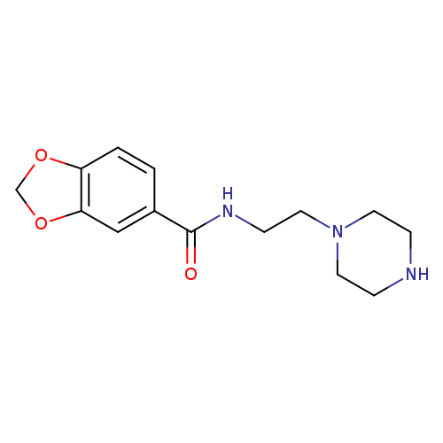 N-[2-(piperazin-1-yl)ethyl]-1,3-dioxaindane-5-carboxamide