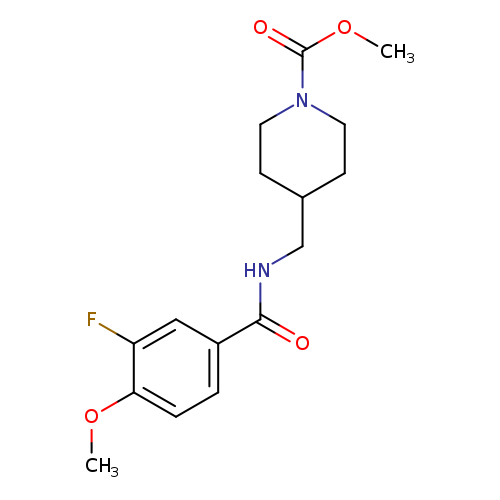 methyl 4-{[(3-fluoro-4-methoxyphenyl)formamido]methyl}piperidine-1-carboxylate