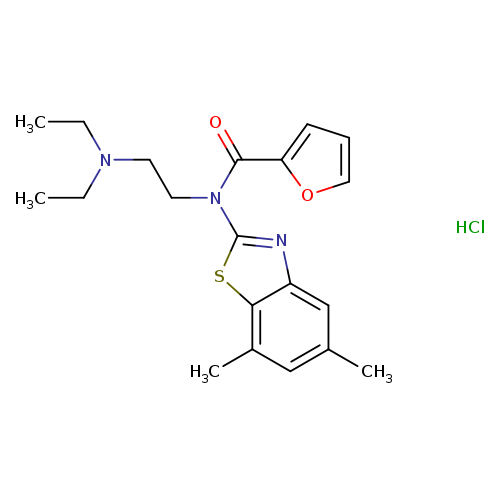 N-[2-(diethylamino)ethyl]-N-(5,7-dimethyl-1,3-benzothiazol-2-yl)furan-2-carboxamide hydrochloride