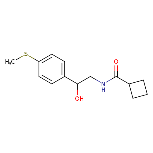 N-{2-hydroxy-2-[4-(methylsulfanyl)phenyl]ethyl}cyclobutanecarboxamide