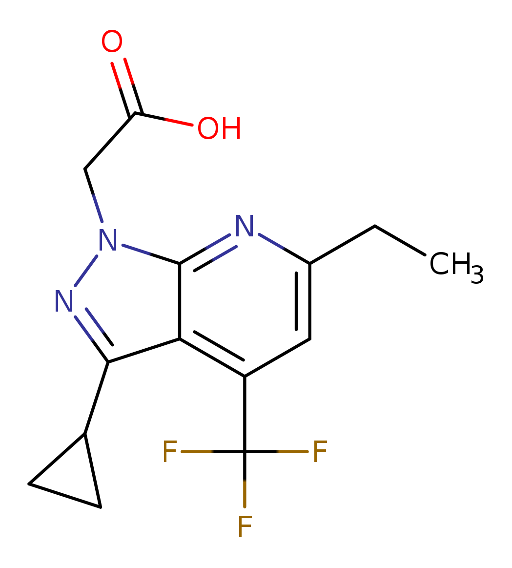 2-(3-Cyclopropyl-6-ethyl-4-(trifluoromethyl)-1H-pyrazolo[3,4-b]pyridin-1-yl)acetic acid