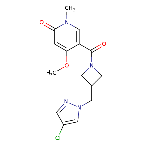5-{3-[(4-chloro-1H-pyrazol-1-yl)methyl]azetidine-1-carbonyl}-4-methoxy-1-methyl-1,2-dihydropyridin-2-one