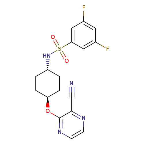 3,5-difluoro-N-[(1r,4r)-4-[(3-cyanopyrazin-2-yl)oxy]cyclohexyl]benzene-1-sulfonamide
