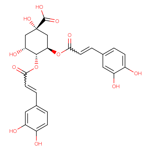 Cyclohexanecarboxyli​c acid, 3,​4-​bis[[3-​(3,​4-​dihydroxyphenyl)​-​1-​oxo-​2-​propenyl]​oxy]​-​1,​5-​dihydroxy-​, (1S,​3R,​4R,​5R)​-