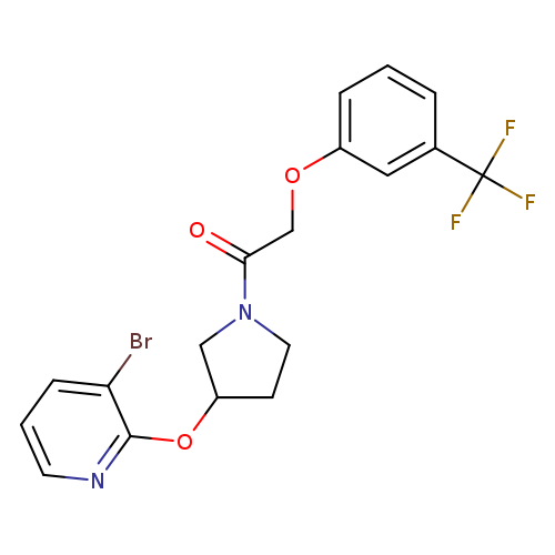1-{3-[(3-bromopyridin-2-yl)oxy]pyrrolidin-1-yl}-2-[3-(trifluoromethyl)phenoxy]ethan-1-one
