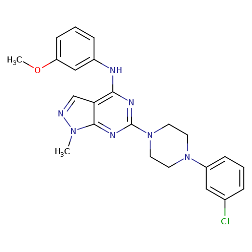 6-[4-(3-chlorophenyl)piperazin-1-yl]-N-(3-methoxyphenyl)-1-methyl-1H-pyrazolo[3,4-d]pyrimidin-4-amine