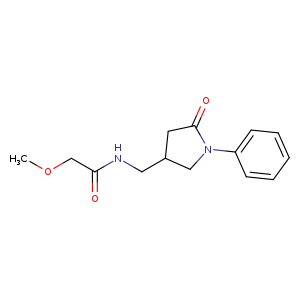2-methoxy-N-[(5-oxo-1-phenylpyrrolidin-3-yl)methyl]acetamide