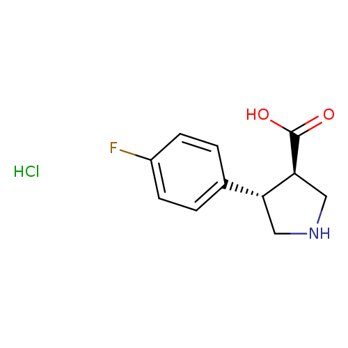3-Pyrrolidinecarboxylic acid, 4-(4-fluorophenyl)-, hydrochloride (1:1), (3R,4S)-rel-