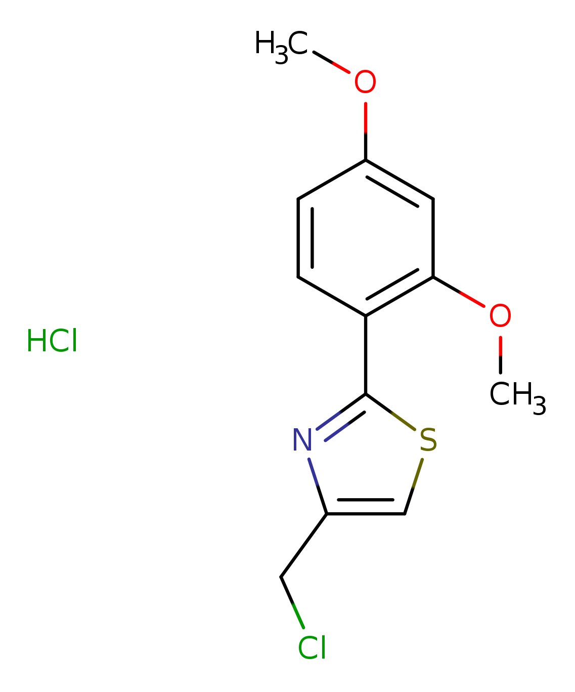 4-(chloromethyl)-2-(2,4-dimethoxyphenyl)-1,3-thiazole hydrochloride